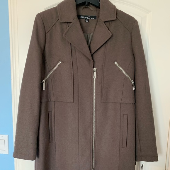 Kenneth Cole Jackets & Blazers - Kenneth Cole Tan Wool coat. size 8 NWT